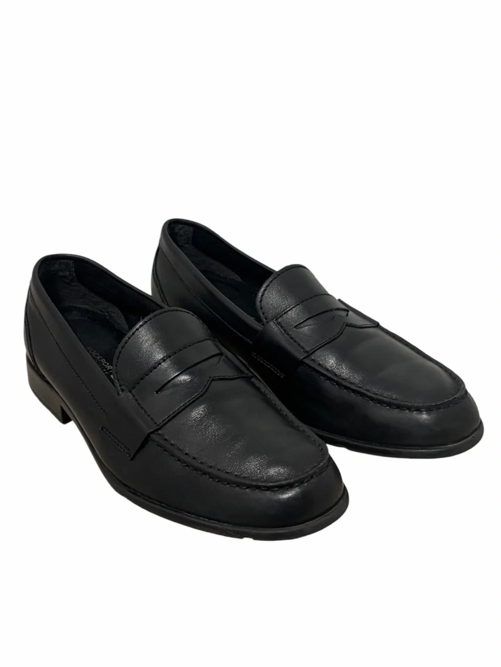 Rockport Walkability Classic Black Leather Penny Loafers - New - Size 10